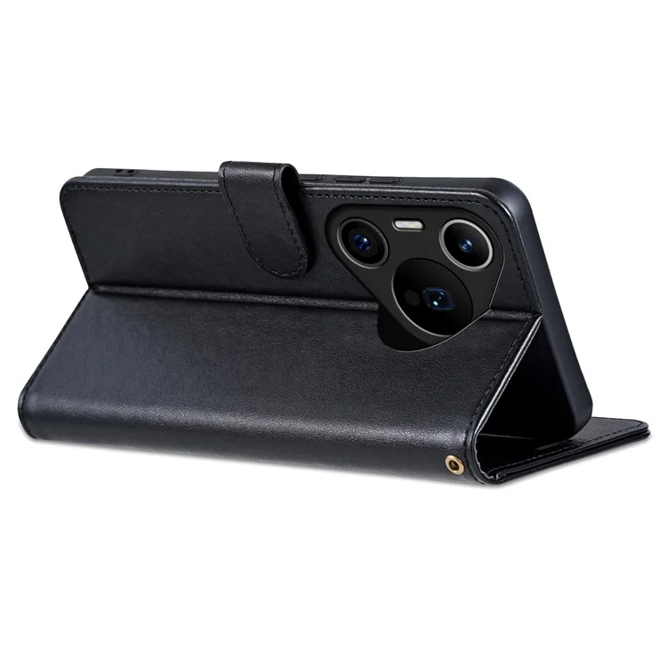 AZNS Für Huawei Pura 70 Pro / 70 Pro+ Hülle Magnetverschluss Brieftasche Ständer Leder Telefonhülle - Schwarz