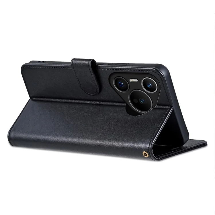 AZNS Für Huawei Pura 70 Case Wallet Leder Kratzsicher Phone Cover mit Magnetverschluss - Schwarz