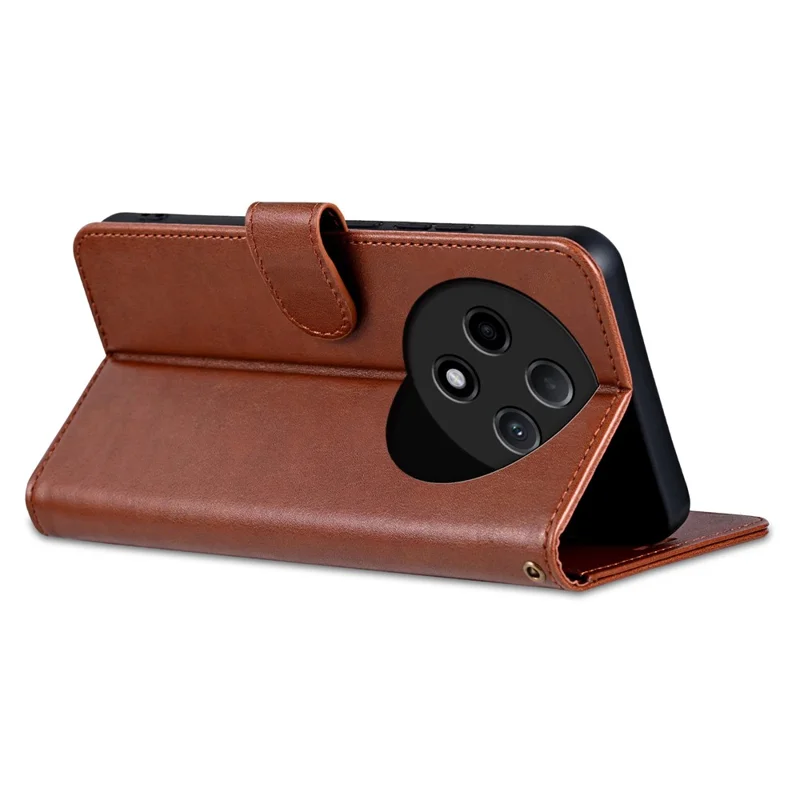 AZNS For Oppo A3 Pro (China) 5G Case TPU Inner Shell Leather Card Holder Wallet Phone Cover - Brown