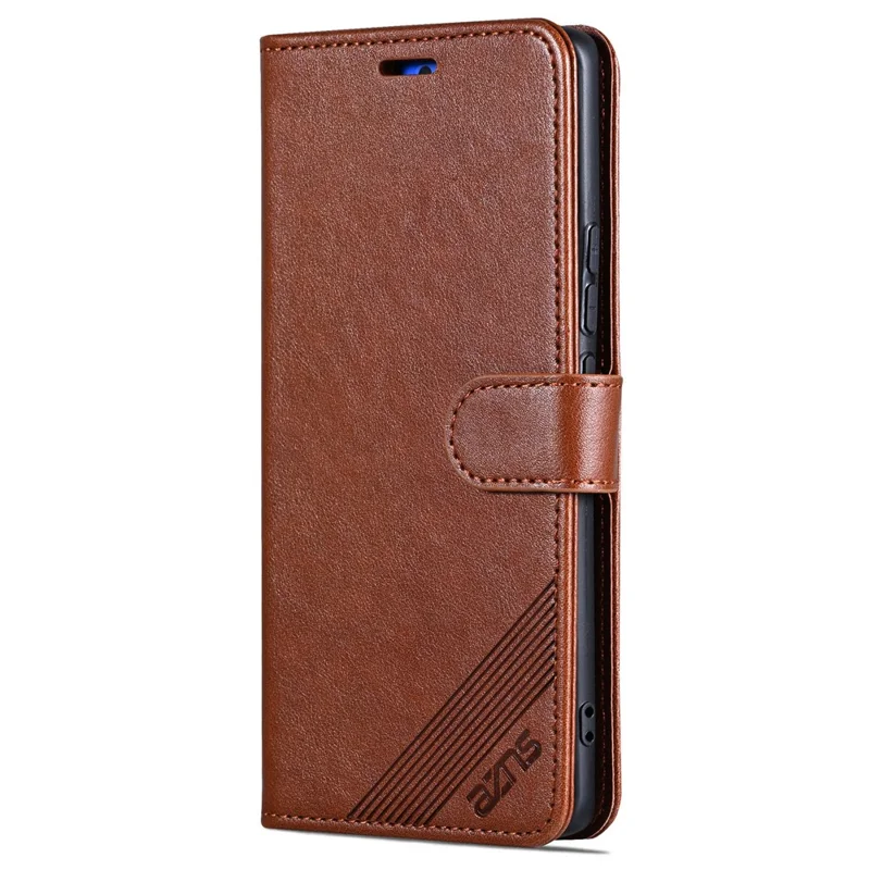 AZNS For Oppo A3 Pro (China) 5G Case TPU Inner Shell Leather Card Holder Wallet Phone Cover - Brown
