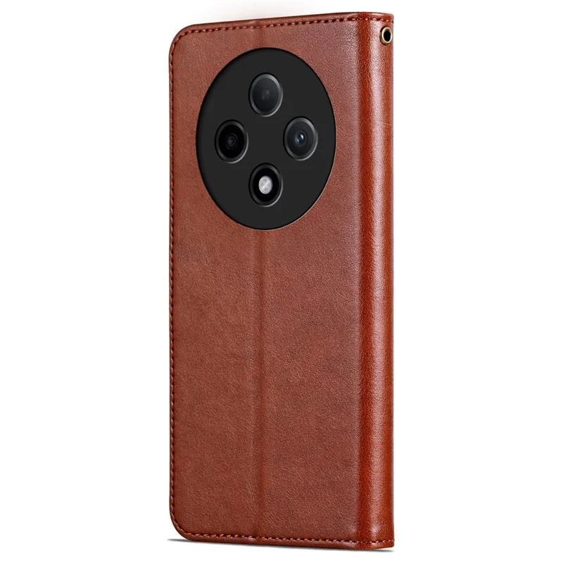 AZNS For Oppo A3 Pro (China) 5G Case TPU Inner Shell Leather Card Holder Wallet Phone Cover - Brown