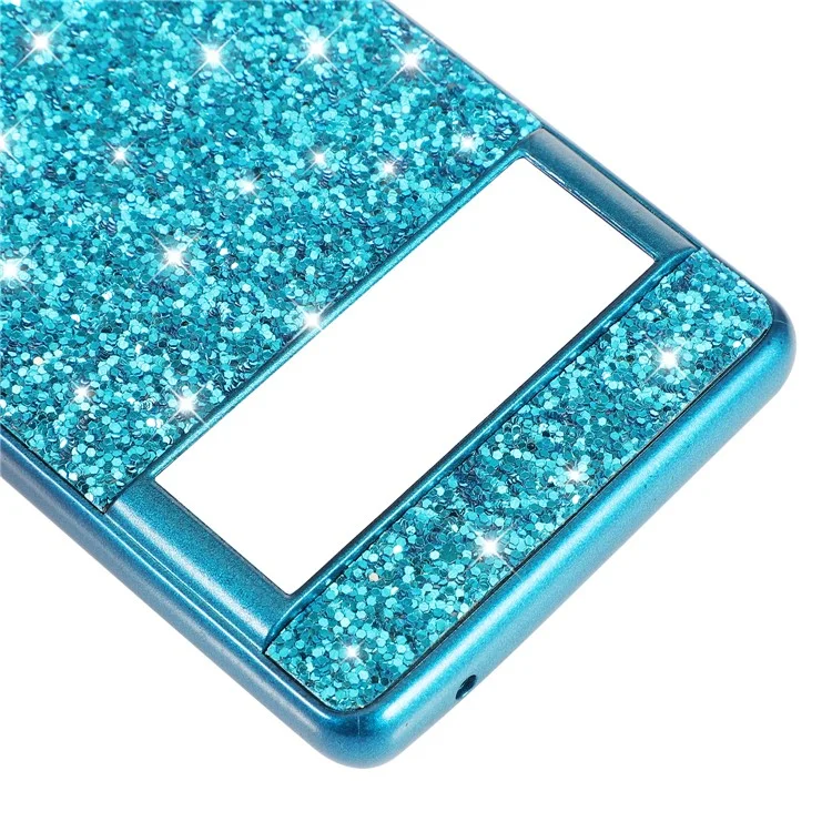 Coque arrière pour Google Pixel 8a Étui TPU + PC Sequins Bling Accessoire de téléphone portable en gros - Bleu