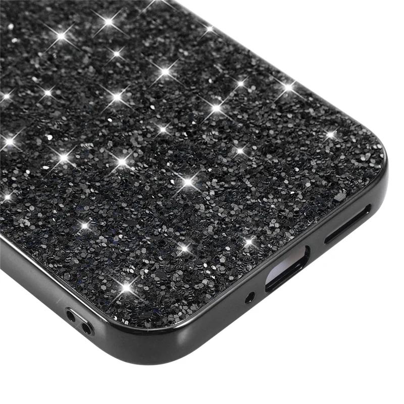 For Google Pixel 9 Pro XL Case Støddæmpende TPU+PC Pailletter Bling Telefon Bagdæksel - Rosenød