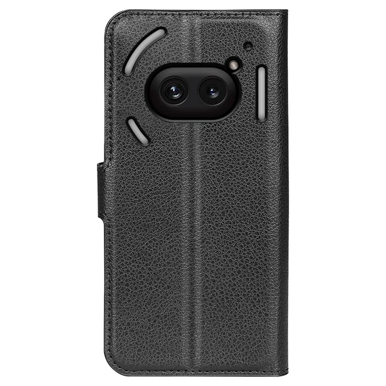 Pour Nothing Phone (2a) Plus / Phone (2a) Étui Texture Litchi Cuir Folio Support Porte-Cartes Housse de Téléphone - Noir