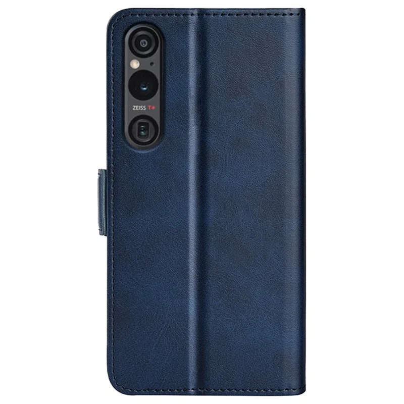 For Sony Xperia 1 VI Case Wallet Flip Folio Leather Cell Phone Cover Dual Magnetic Clasp - Blue