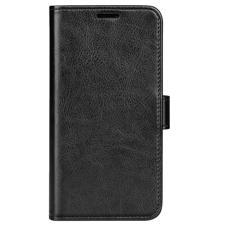 For Asus ROG Phone 8 5G / 8 Pro 5G Case Crazy Horse Texture Leather Flip Phone Back Cover - Black