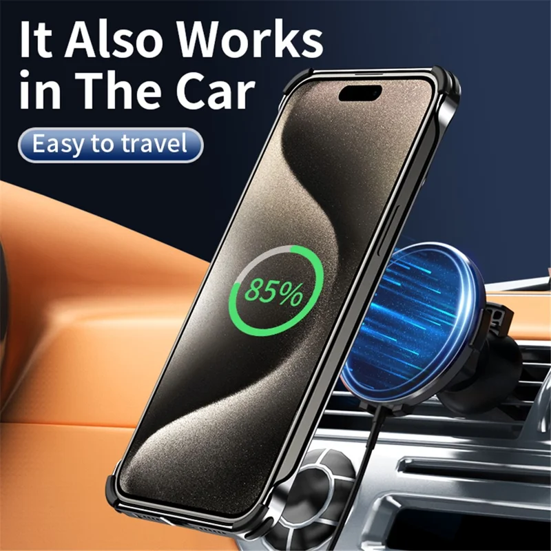 Auspicious Cloud Series For iPhone 13 Magnetic Case Aluminum Alloy Hollow Kickstand Phone Cover - Silver