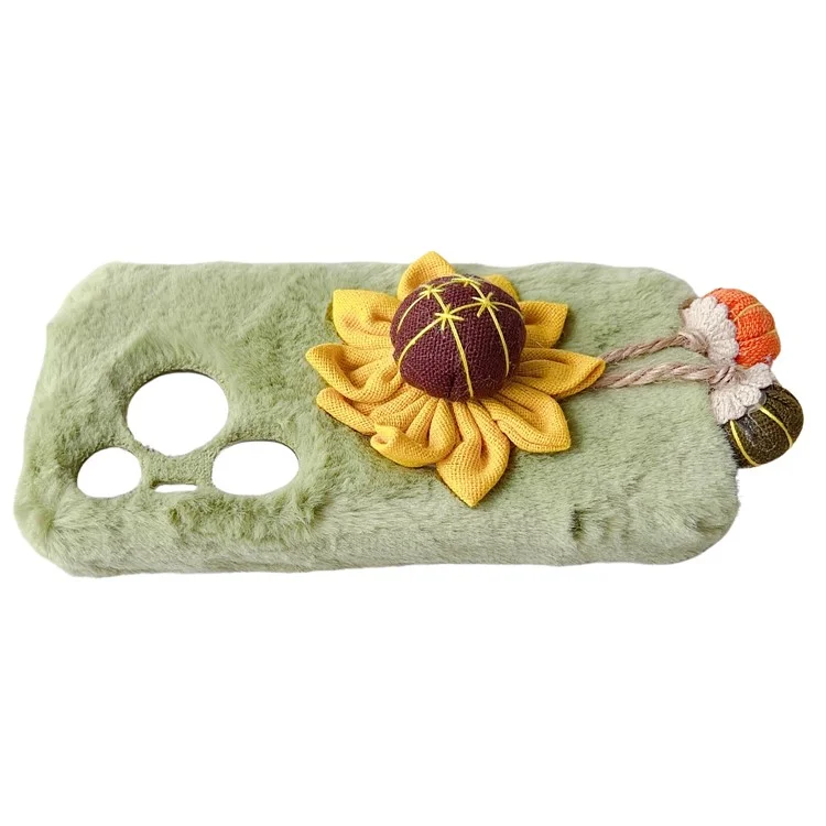 Para Huawei Pura 70 Pro / Pura 70 Pro+ Funda de TPU con decoración de girasoles mullidos - Verde