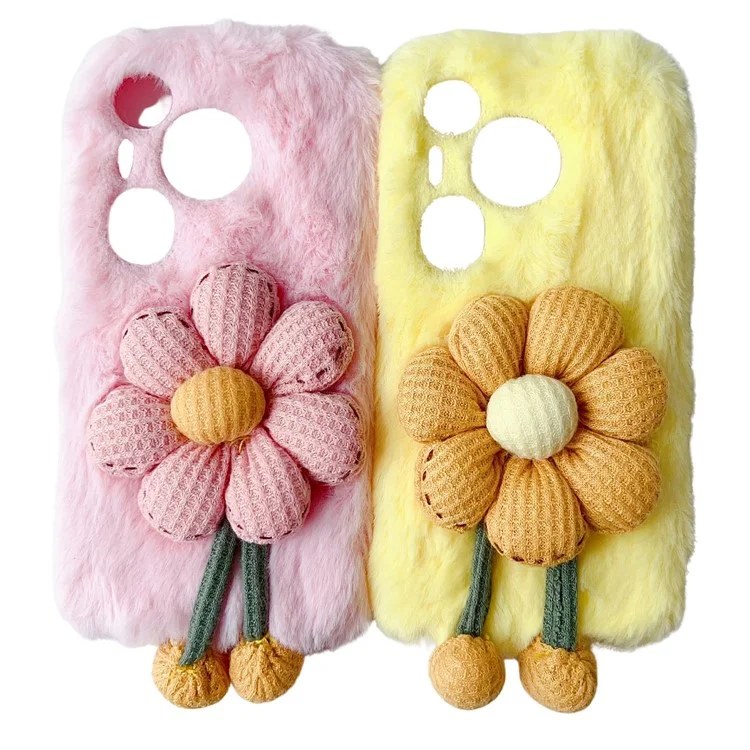 Para Huawei Pura 70 Pro / Pura 70 Pro+ Funda de TPU con decoración de girasoles mullidos - Verde