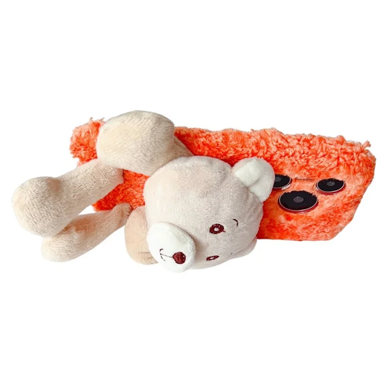 Pour Huawei Pura 70 Case Plush Bear Soft Fluff TPU Protective Phone Cover - Orange