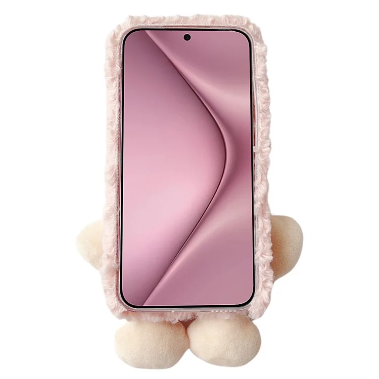 Pour Huawei Pura 70 Case Plush Bear Soft Fluff TPU Protective Phone Cover - Orange