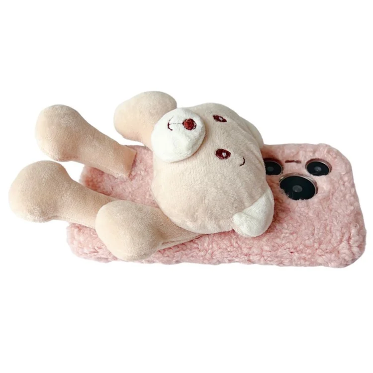 Pour Huawei Pura 70 Case Plush Bear Soft Fluff TPU Protective Phone Cover - Orange