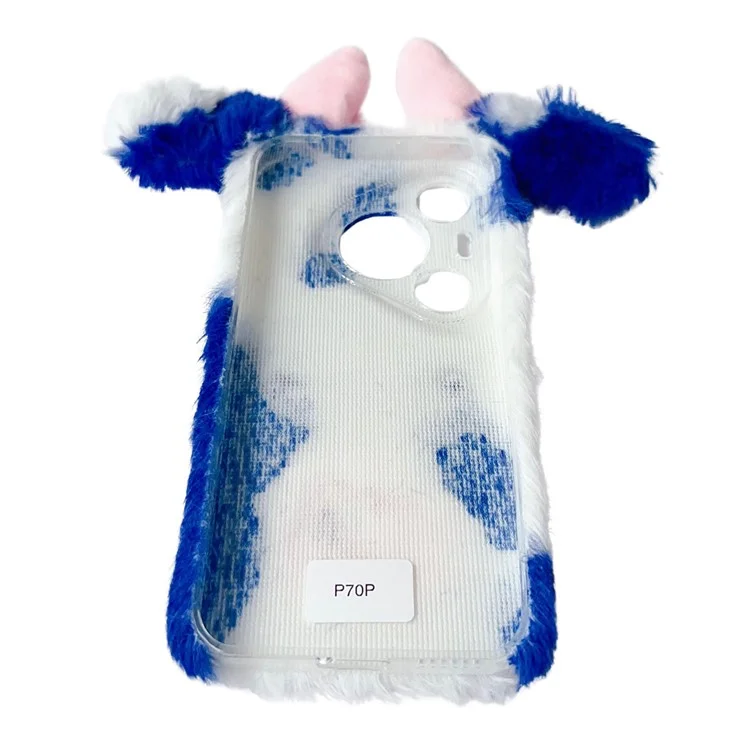 Para Huawei Pura 70 Pro / 70 Pro+ Estuche Orejas de vaca mullidas Funda de TPU suave y delgada - Azul