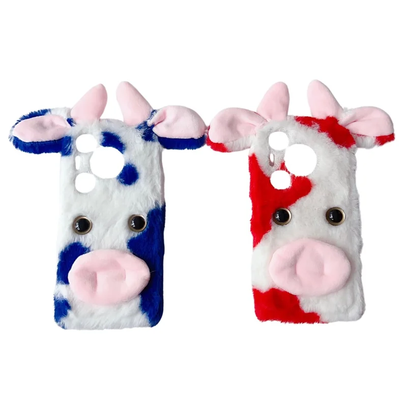 For Huawei Pura 70 Pro / 70 Pro+ Case Fluffy Cows Ear Soft TPU Slim Phone Case - Red