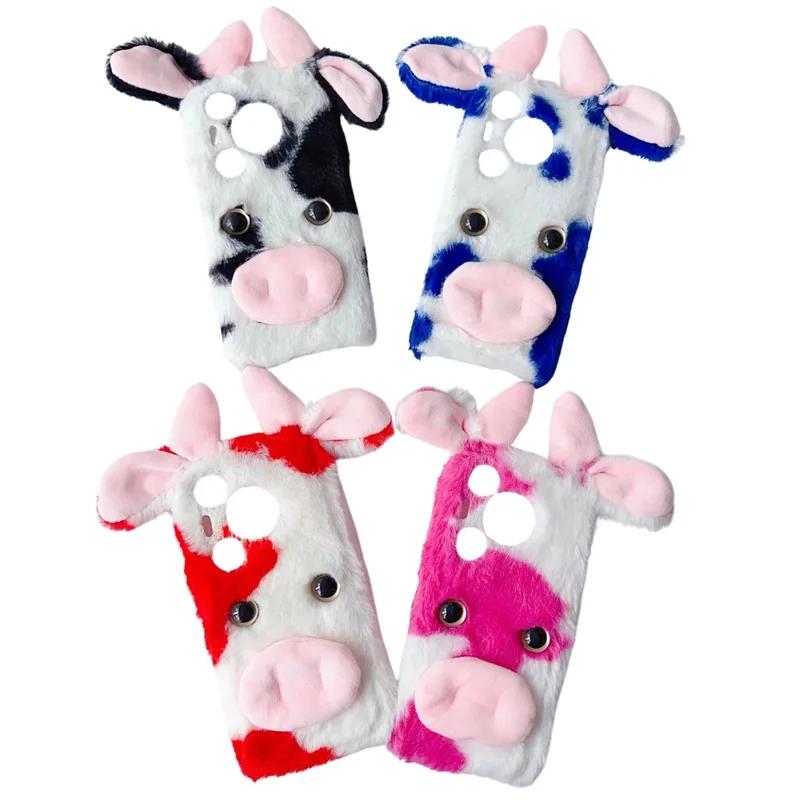 For Huawei Pura 70 Pro / 70 Pro+ Case Fluffy Cows Ear Soft TPU Slim Phone Case - Red