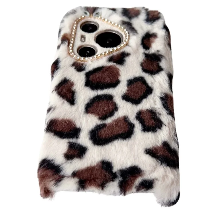 Pour Huawei Pura 70 Coque Imprimé Léopard Peluche TPU Housse de Téléphone - Rose
