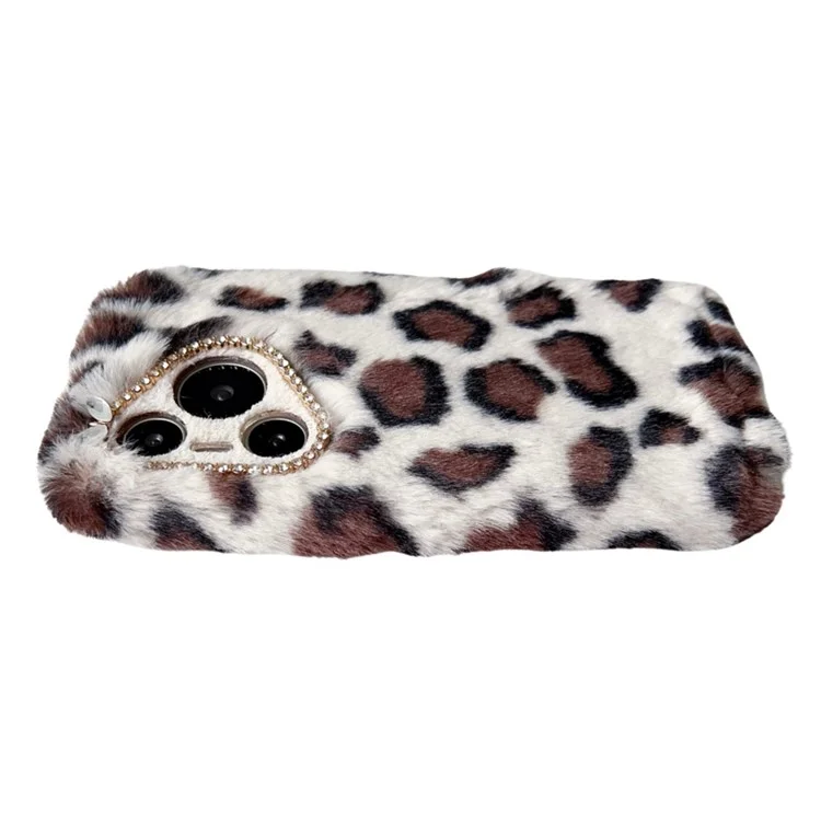 Pour Huawei Pura 70 Coque Imprimé Léopard Peluche TPU Housse de Téléphone - Rose