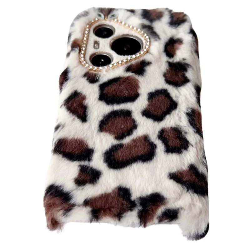 For Huawei Pura 70 Case Leopard Print Plush TPU Phone Cover - Brown