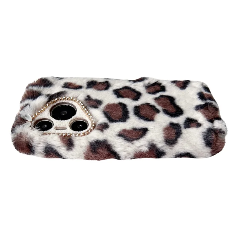 For Huawei Pura 70 Case Leopard Print Plush TPU Phone Cover - Brown