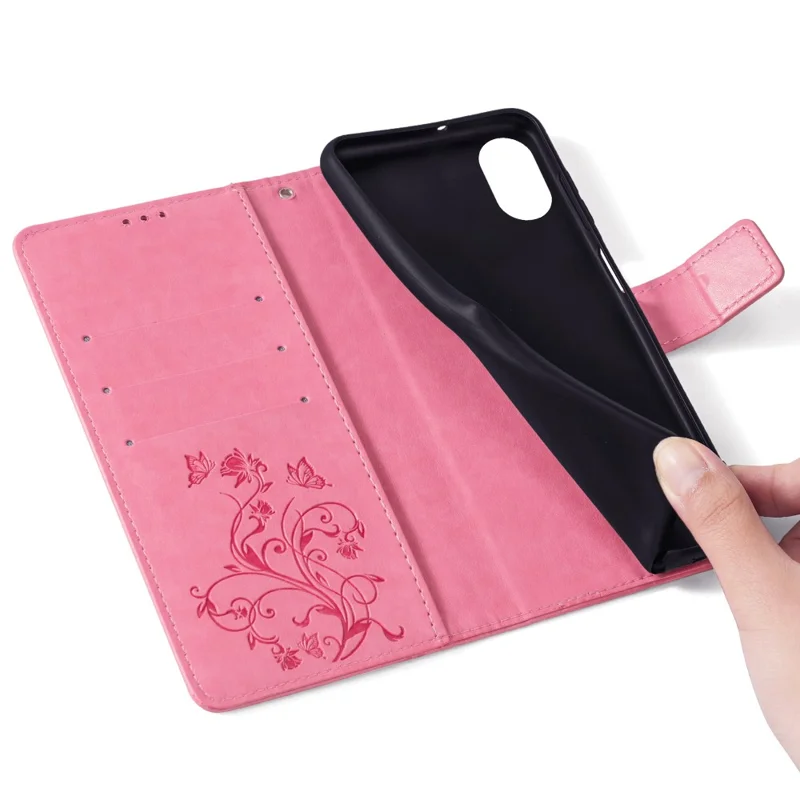 For Huawei nova 12 Pro 5G / nova 12 Ultra 5G Case Butterfly Flower Imprinted Leather Flip Protective Cover - Pink