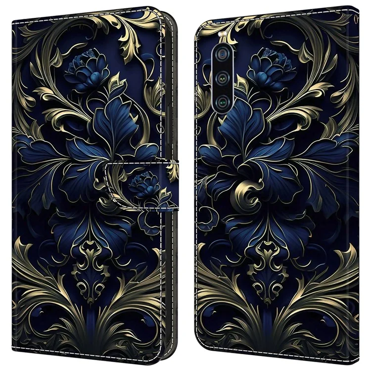 Für Sony Xperia 10 IV 5G Wallet Case Schockfeste Leder Flip Folio Phone Cover - Blaue Blume