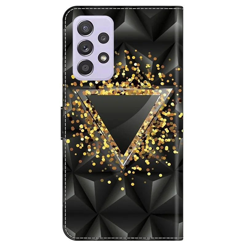 For Samsung Galaxy A52 4G / 5G / A52s 5G Case Pattern Printing Flip Folio Leather Phone Cover - Rhombus