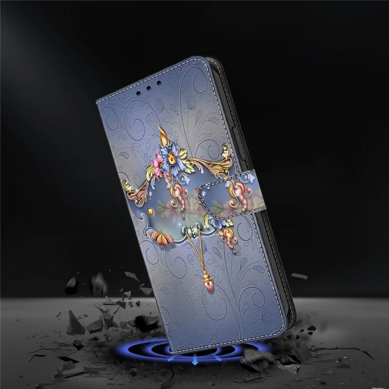 For Samsung Galaxy A52 4G / 5G / A52s 5G Case Pattern Printing Flip Folio Leather Phone Cover - Carving Flower