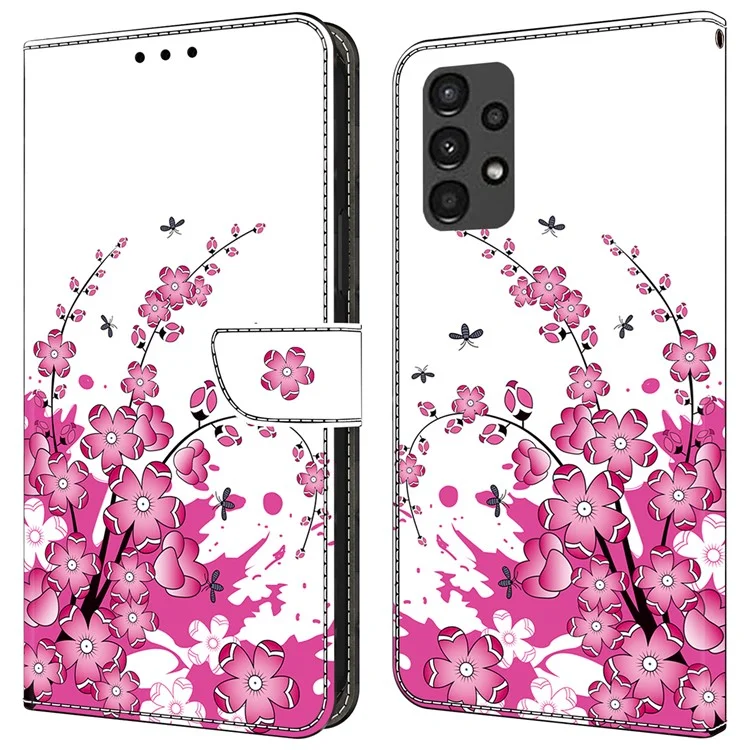 For Samsung Galaxy A13 5G / A13 4G Wallet Case Pattern Print Leather Phone Cover Mobile Accessories Wholesale - Flower Vine