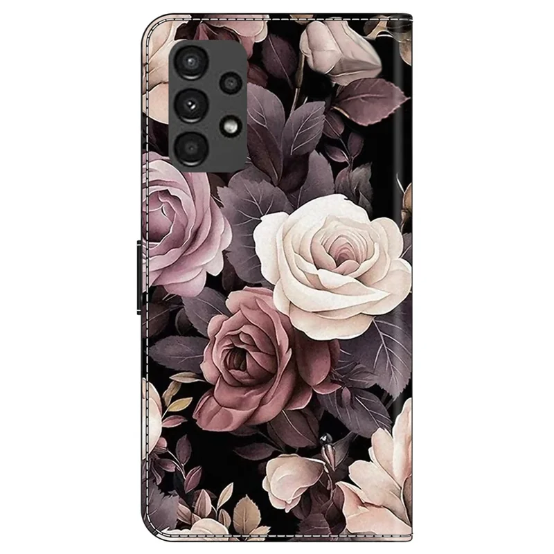 For Samsung Galaxy A13 5G / A13 4G Wallet Case Pattern Print Leather Phone Cover Mobile Accessories   - Rose