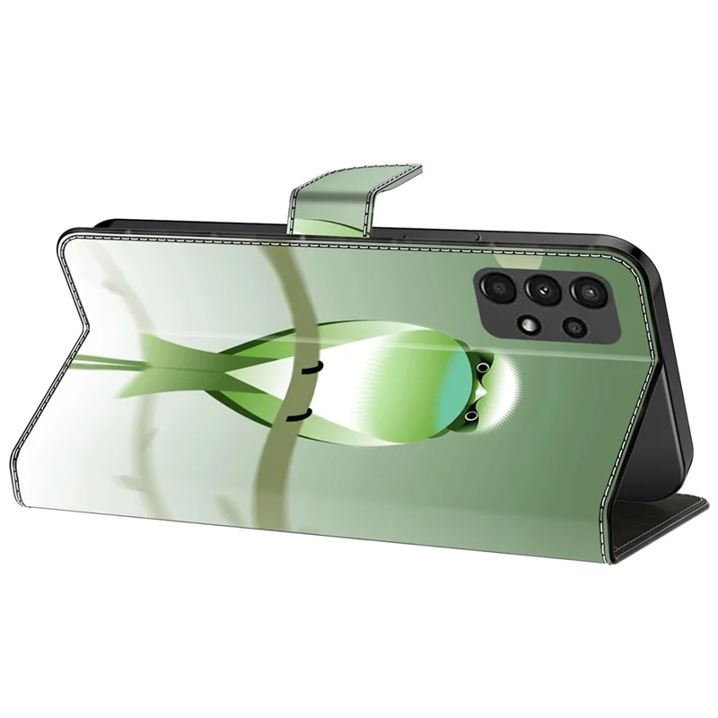 Per Samsung Galaxy A13 5G / A13 4G Custodia Portafoglio Stampa Modello Custodia in Pelle Accessori per Cellulari Vendita all'ingrosso - Uccello Verde