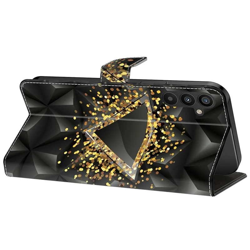 For Samsung Galaxy A34 5G   Case Pattern Print Leather Flip Phone Cover with Wallet - Rhombus