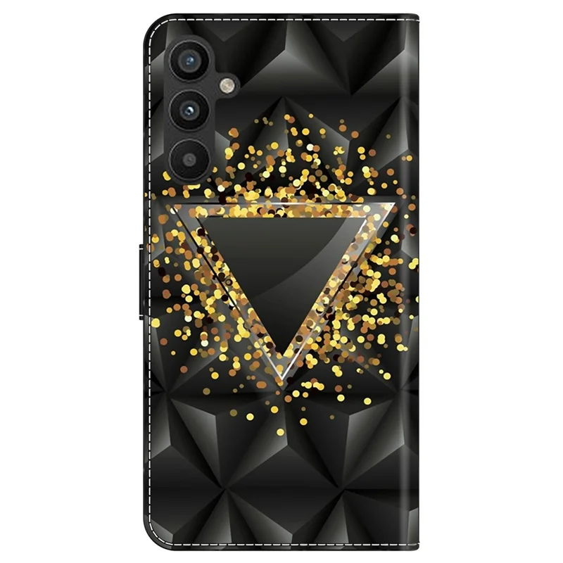 For Samsung Galaxy A34 5G   Case Pattern Print Leather Flip Phone Cover with Wallet - Rhombus