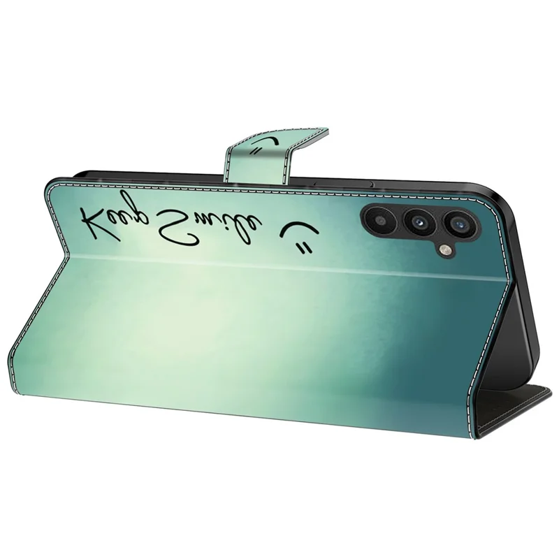 Per Samsung Galaxy A15 4G / 5G Custodia in Pelle PU con Chiusura Magnetica Funzione Supporto Copertura del Telefono Motivo Stampato - Mantieni il Sorriso