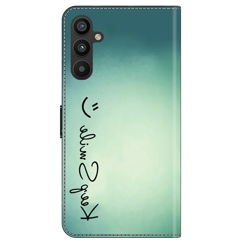 Per Samsung Galaxy A15 4G / 5G Custodia in Pelle PU con Chiusura Magnetica Funzione Supporto Copertura del Telefono Motivo Stampato - Mantieni il Sorriso
