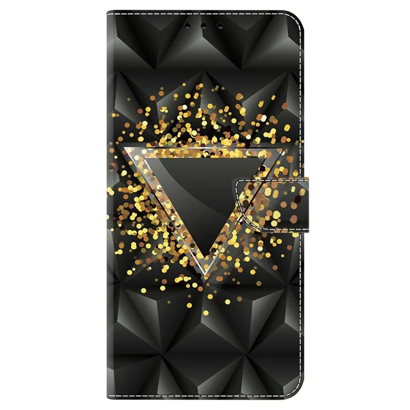 For Samsung Galaxy A15 4G / 5G Case PU Leather Magnetic Clasp Stand Function Phone Cover Pattern Printed - Rhombus
