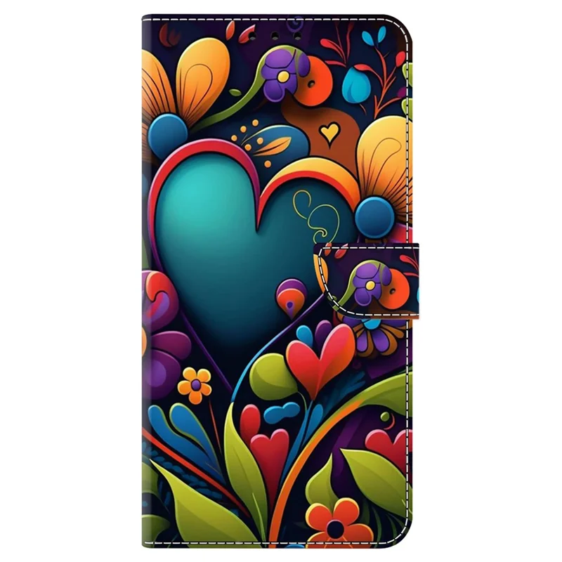 For Honor 90 Pro Case PU Leather Card Slots Phone Back Cover Pattern Printing Design - Pink Flower