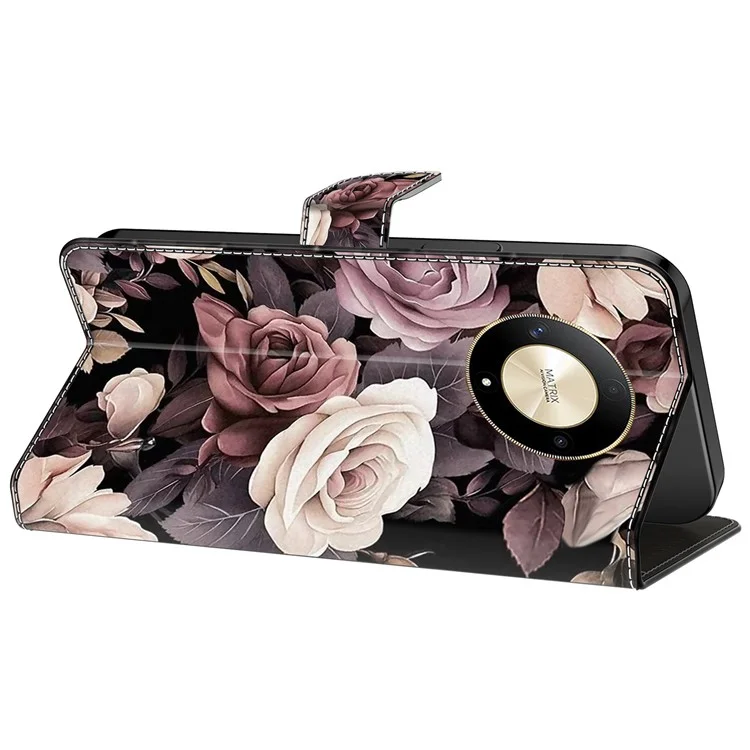 For Honor Magic6 Lite 5G / X50 5G / X9b 5G Funda de Cuero con Estampado - Rosa