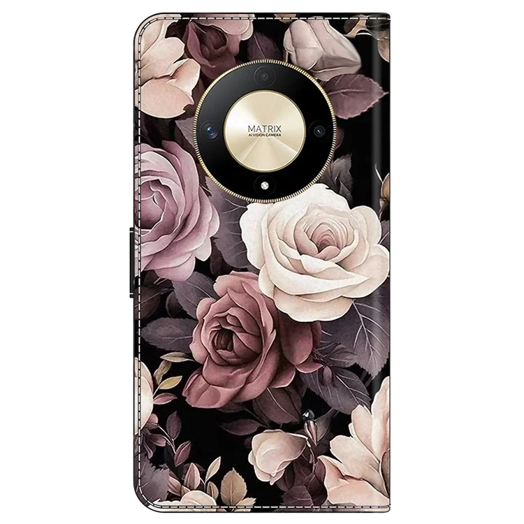 For Honor Magic6 Lite 5G / X50 5G / X9b 5G Funda de Cuero con Estampado - Rosa