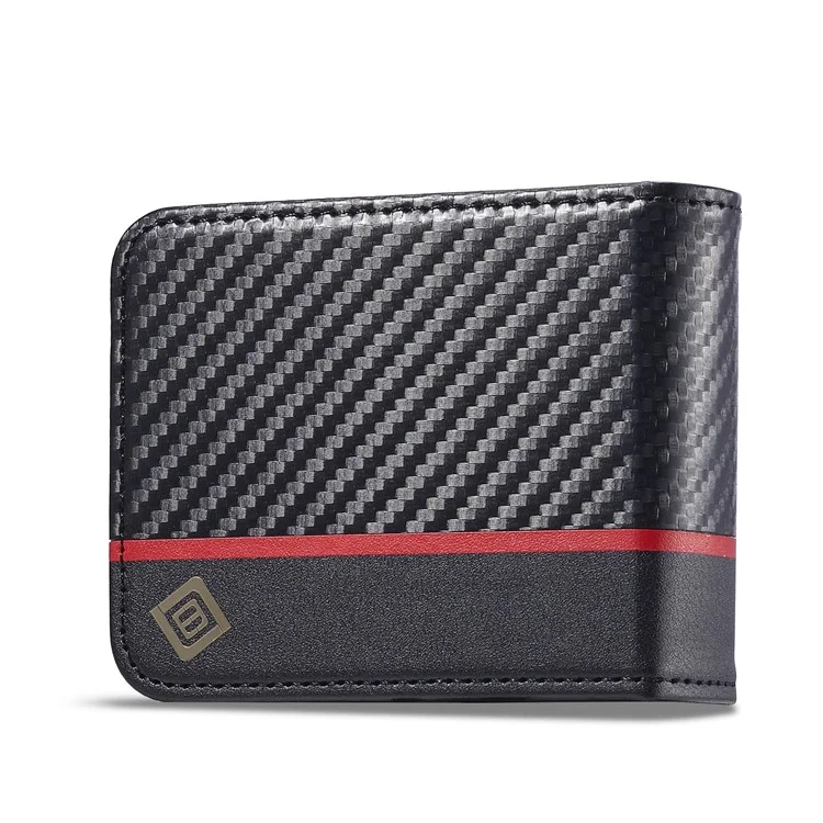 LC.IMEEKE Para Samsung Galaxy Z Flip6 5G Funda Textura de Fibra de Carbono Portacartas Funda Trasera del Teléfono - Rayas Verticales