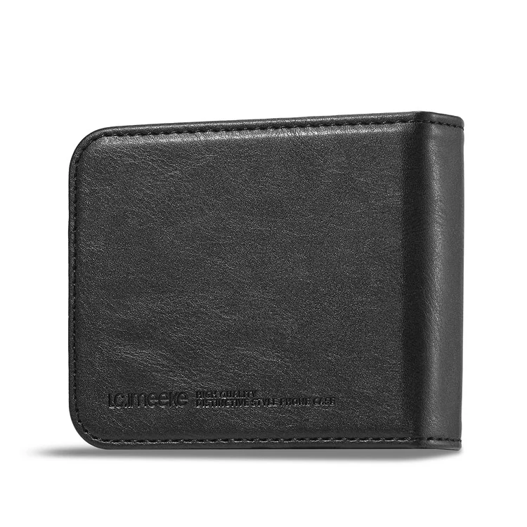 LC.IMEEKE For Samsung Galaxy Z Flip6 5G Funda para teléfono Bloqueo RFID Ranura para tarjeta Cubierta de cuero PU - Negro