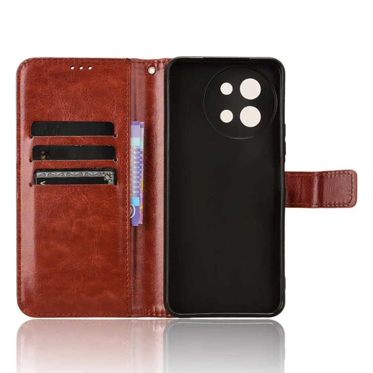Pour vivo Y38 5G / Y200i 5G / Y58 5G Folding Stand Leather Wallet Phone Case Mobile Accessories Wholesale - Marron