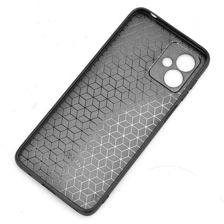 For Motorola Moto G14 4G Mobile Phone Case PU Leather+PC+TPU Shell Slim-Fit Phone Cover - Black
