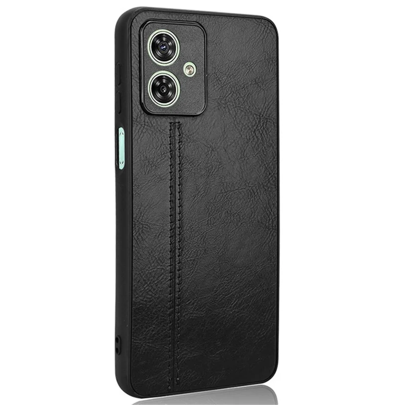 Per Motorola Moto G54 5G Case Stitching Line Design Anti-scratch Leather+TPU+PC Phone Cover - Nero