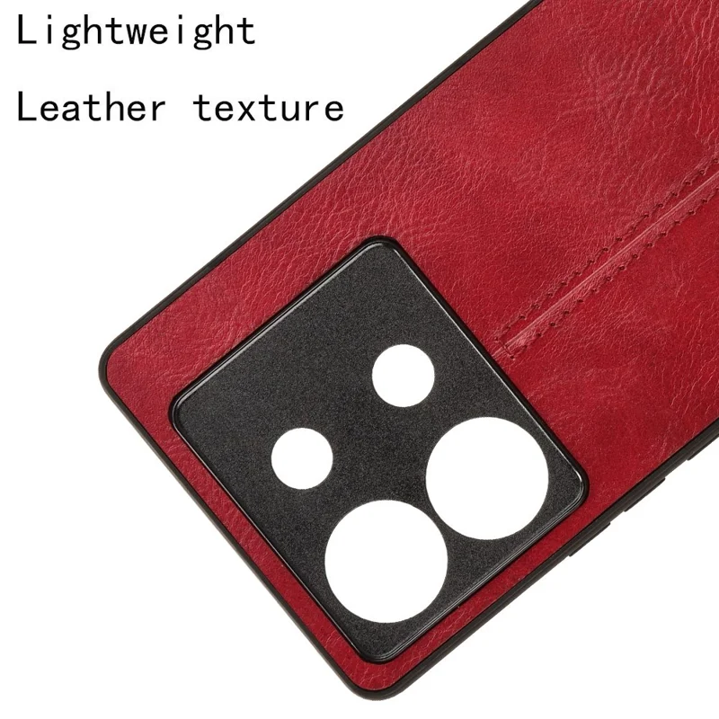For Infinix Zero 30 5G Cover PU Leather+PC+TPU Stitching Line Design Cell Phone Case - Red