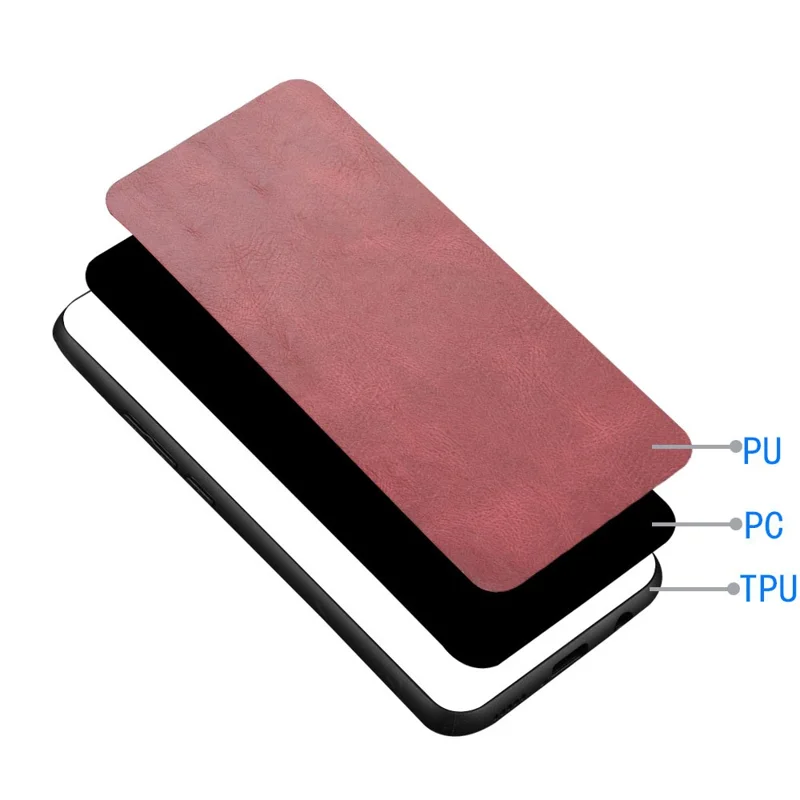 For Infinix Zero 30 5G Cover PU Leather+PC+TPU Stitching Line Design Cell Phone Case - Red