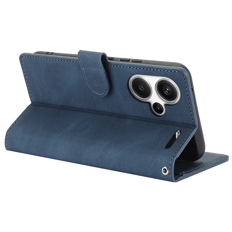 For Xiaomi Redmi Note 13 Pro+ 5G Cell Phone Cases Magnetic Clasp Leather Stand Cover - Blue