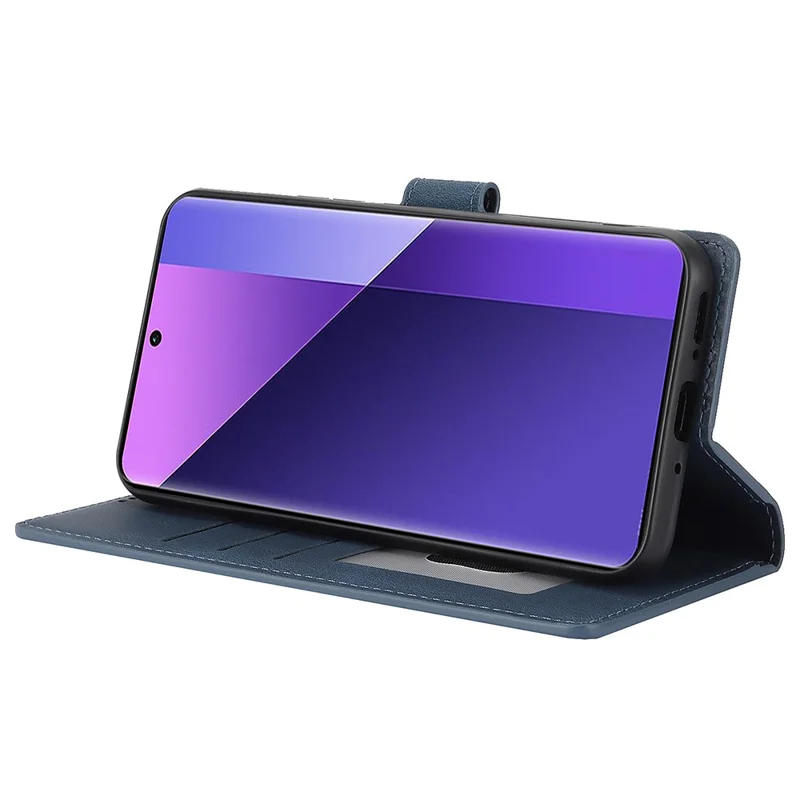 For Xiaomi Redmi Note 13 Pro+ 5G Cell Phone Cases Magnetic Clasp Leather Stand Cover - Blue