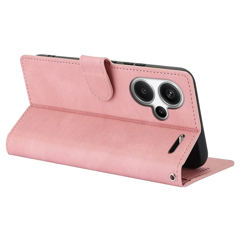 For Xiaomi Redmi Note 13 Pro+ 5G Cell Phone Cases Magnetic Clasp Leather Stand Cover - Pink