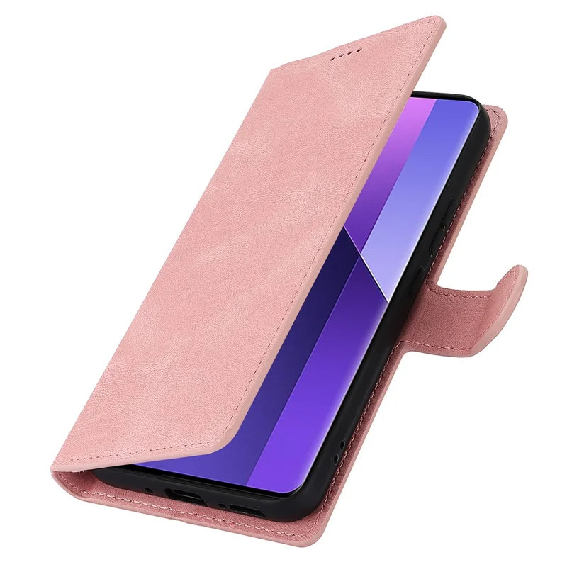 For Xiaomi Redmi Note 13 Pro+ 5G Cell Phone Cases Magnetic Clasp Leather Stand Cover - Pink