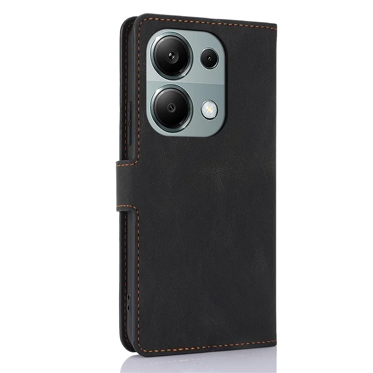 For Xiaomi Redmi Note 13 Pro 5G / Poco X6 5G Cases Magnetic Clasp Leather Cell Phone Cover - Black